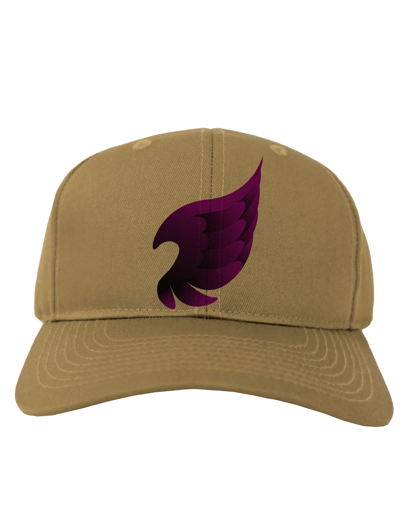 Cute Single Dark Angel Wing Black and Purple Adult Baseball Cap Hat-Baseball Cap-TooLoud-Khaki-One Size-Davson Sales