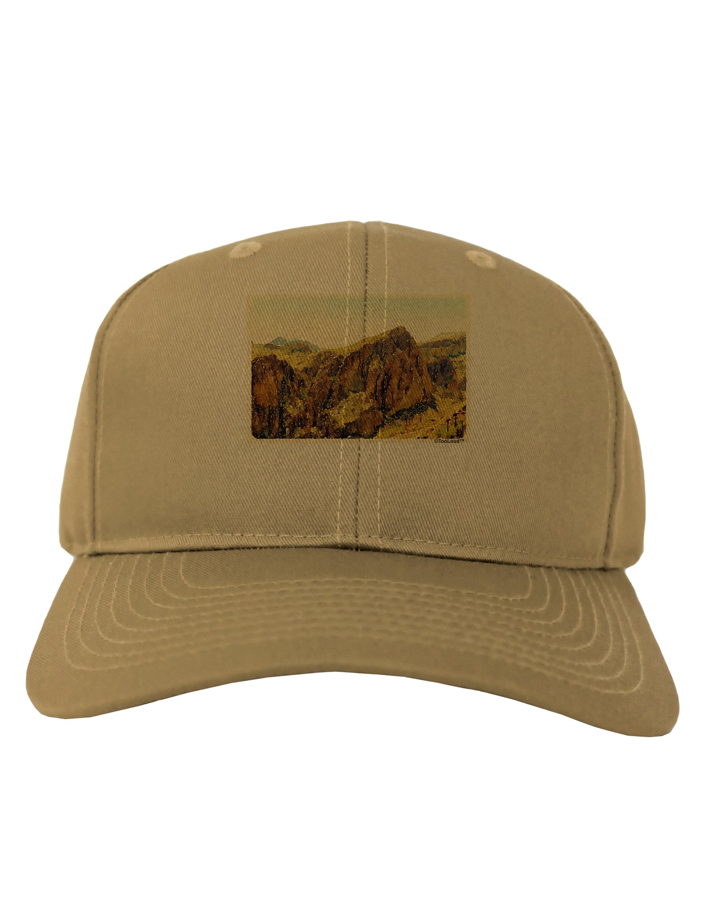 Arizona Mountains Watercolor Adult Baseball Cap Hat-Baseball Cap-TooLoud-Khaki-One Size-Davson Sales