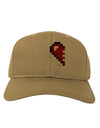 Couples Pixel Heart Design - Left Adult Baseball Cap Hat by TooLoud-Baseball Cap-TooLoud-Khaki-One Size-Davson Sales