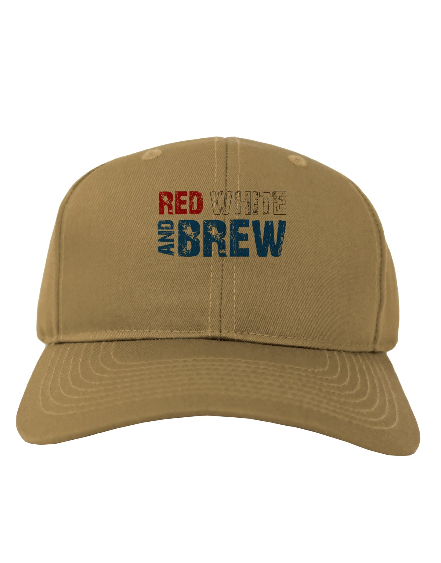 Red White and Brew Color Adult Baseball Cap Hat by TooLoud-Baseball Cap-TooLoud-Khaki-One Size-Davson Sales