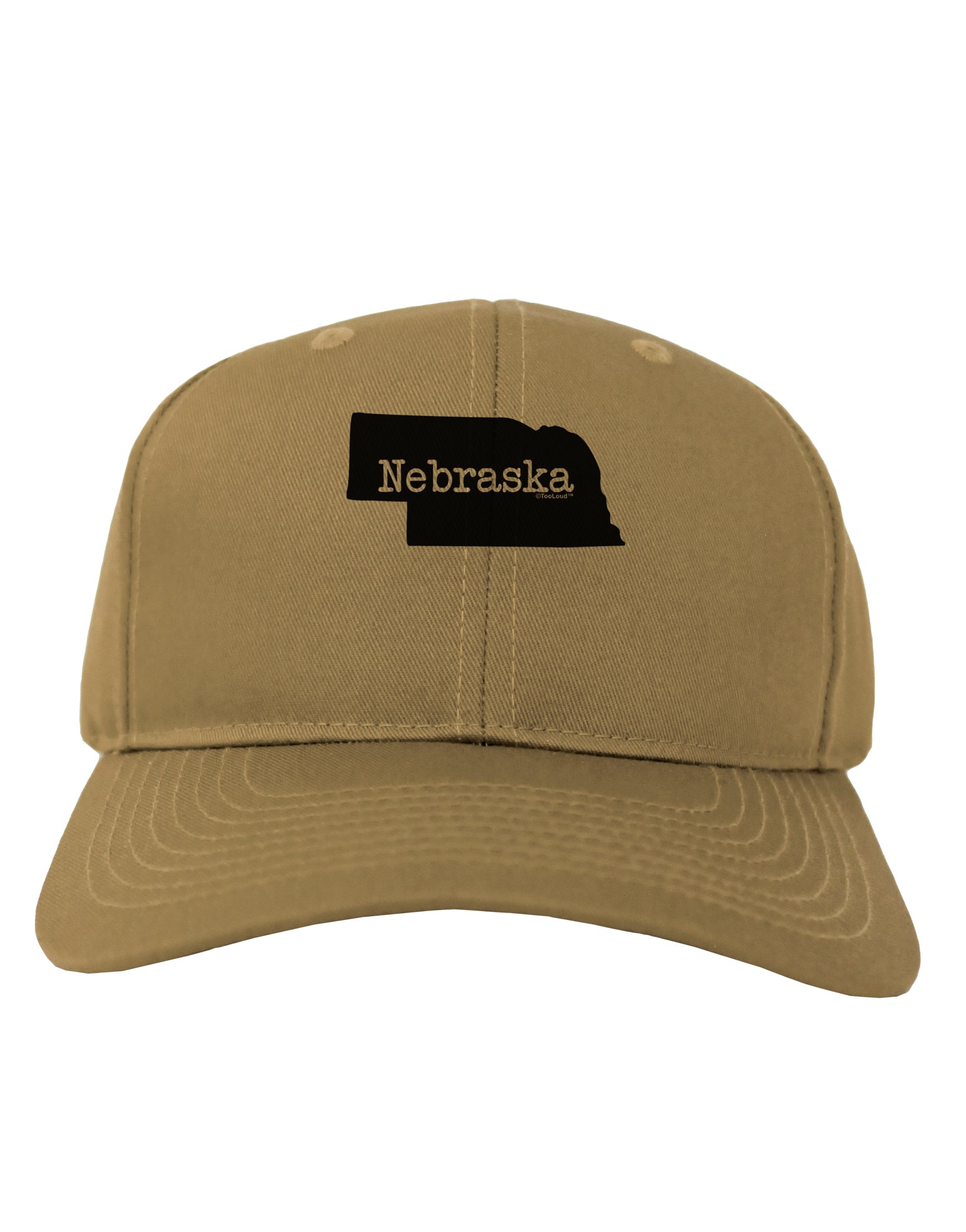 Nebraska - United States Shape Adult Baseball Cap Hat by TooLoud-Baseball Cap-TooLoud-Khaki-One Size-Davson Sales