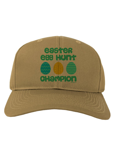 Easter Egg Hunt Champion - Blue and Green Adult Baseball Cap Hat by TooLoud-Baseball Cap-TooLoud-Khaki-One Size-Davson Sales
