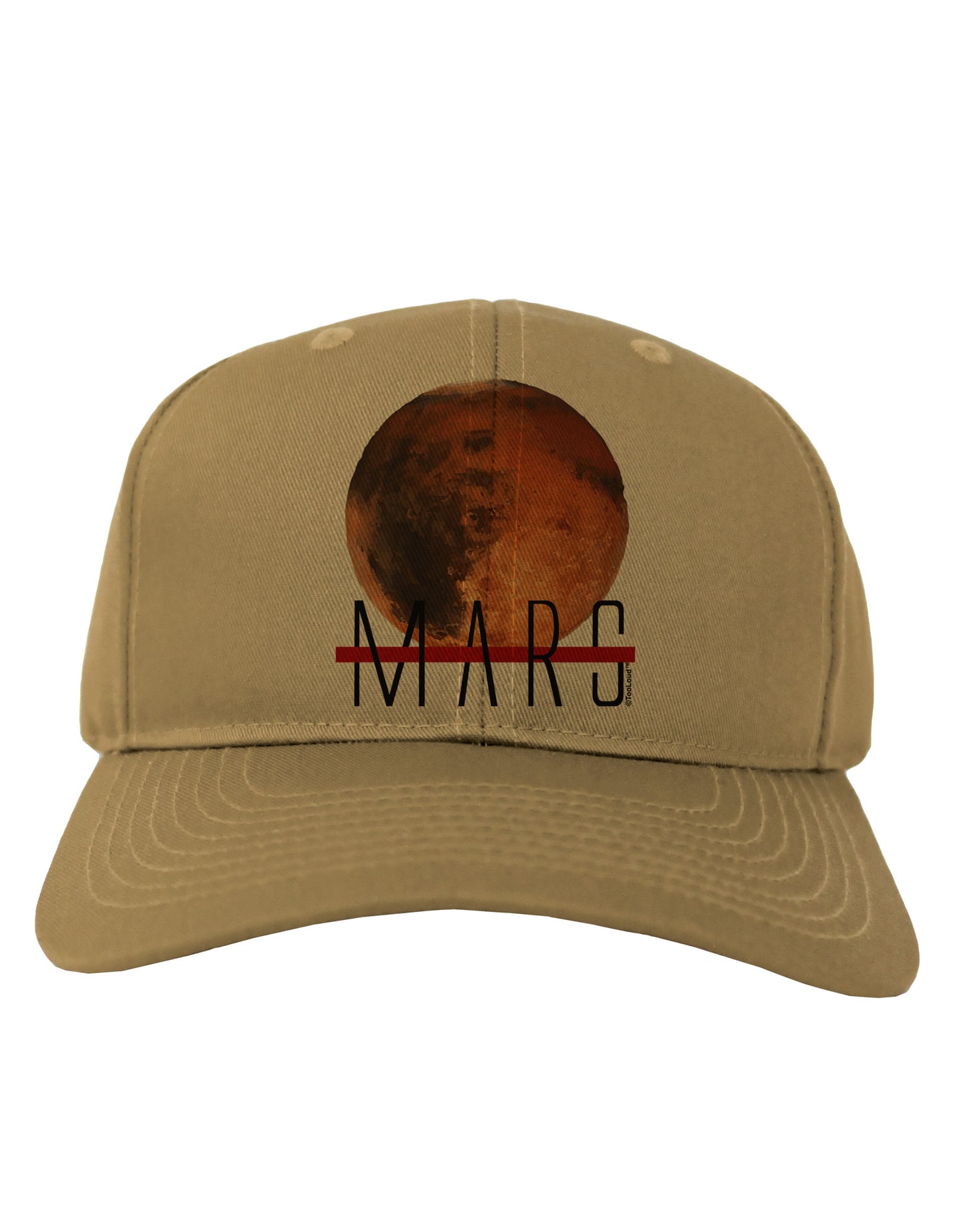 Planet Mars Text Adult Baseball Cap Hat-Baseball Cap-TooLoud-Khaki-One Size-Davson Sales