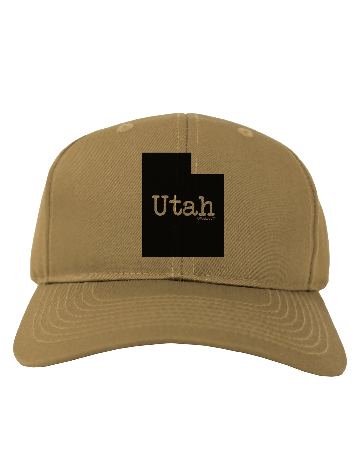 Utah - United States Shape Adult Baseball Cap Hat by TooLoud-Baseball Cap-TooLoud-Khaki-One Size-Davson Sales