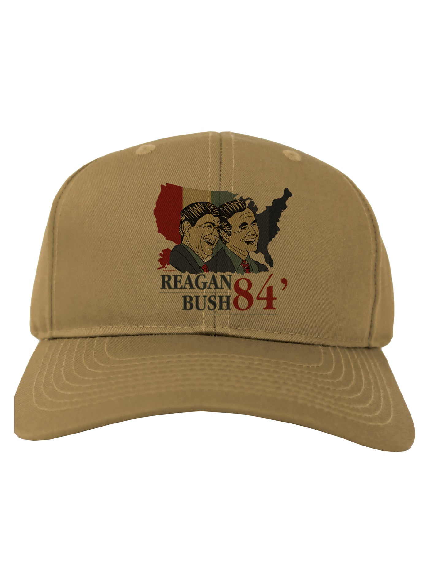 TooLoud REAGAN BUSH 84 Adult Baseball Cap Hat-Baseball Cap-TooLoud-Khaki-One-Size-Fits-Most-Davson Sales