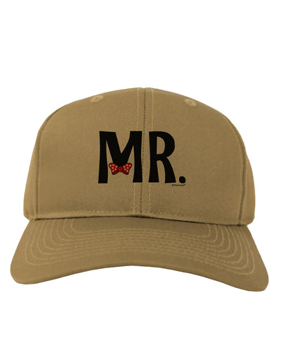 Matching Mr and Mrs Design - Mr Bow Tie Adult Baseball Cap Hat by TooLoud-Baseball Cap-TooLoud-Khaki-One Size-Davson Sales