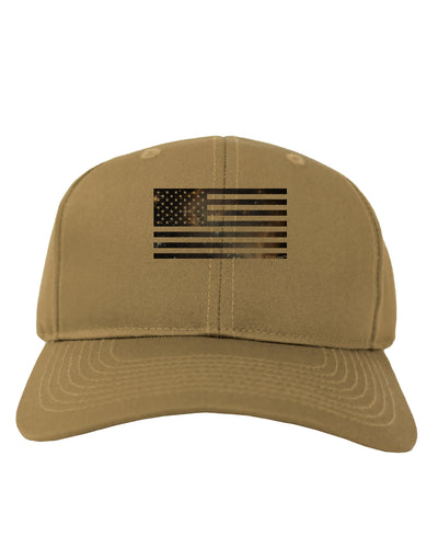 American Flag Galaxy Adult Baseball Cap Hat by TooLoud-Baseball Cap-TooLoud-Khaki-One Size-Davson Sales