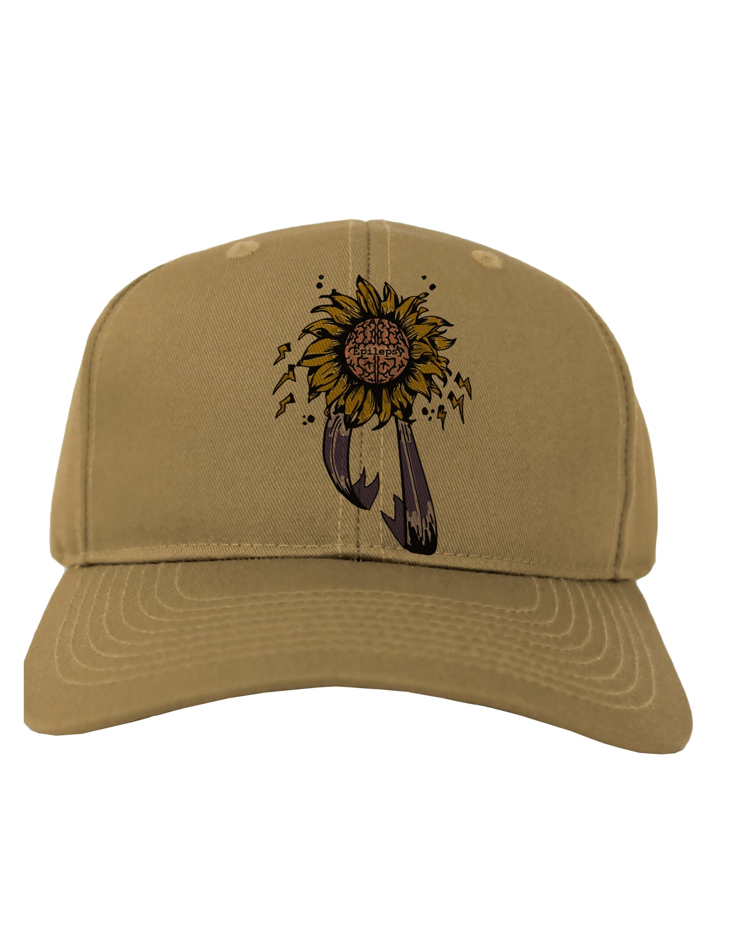 Epilepsy Awareness Adult Baseball Cap Hat-Baseball Cap-TooLoud-Khaki-One-Size-Fits-Most-Davson Sales