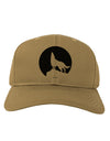 Wolf Howling at the Moon - Design #1 Adult Baseball Cap Hat by TooLoud-Baseball Cap-TooLoud-Khaki-One Size-Davson Sales