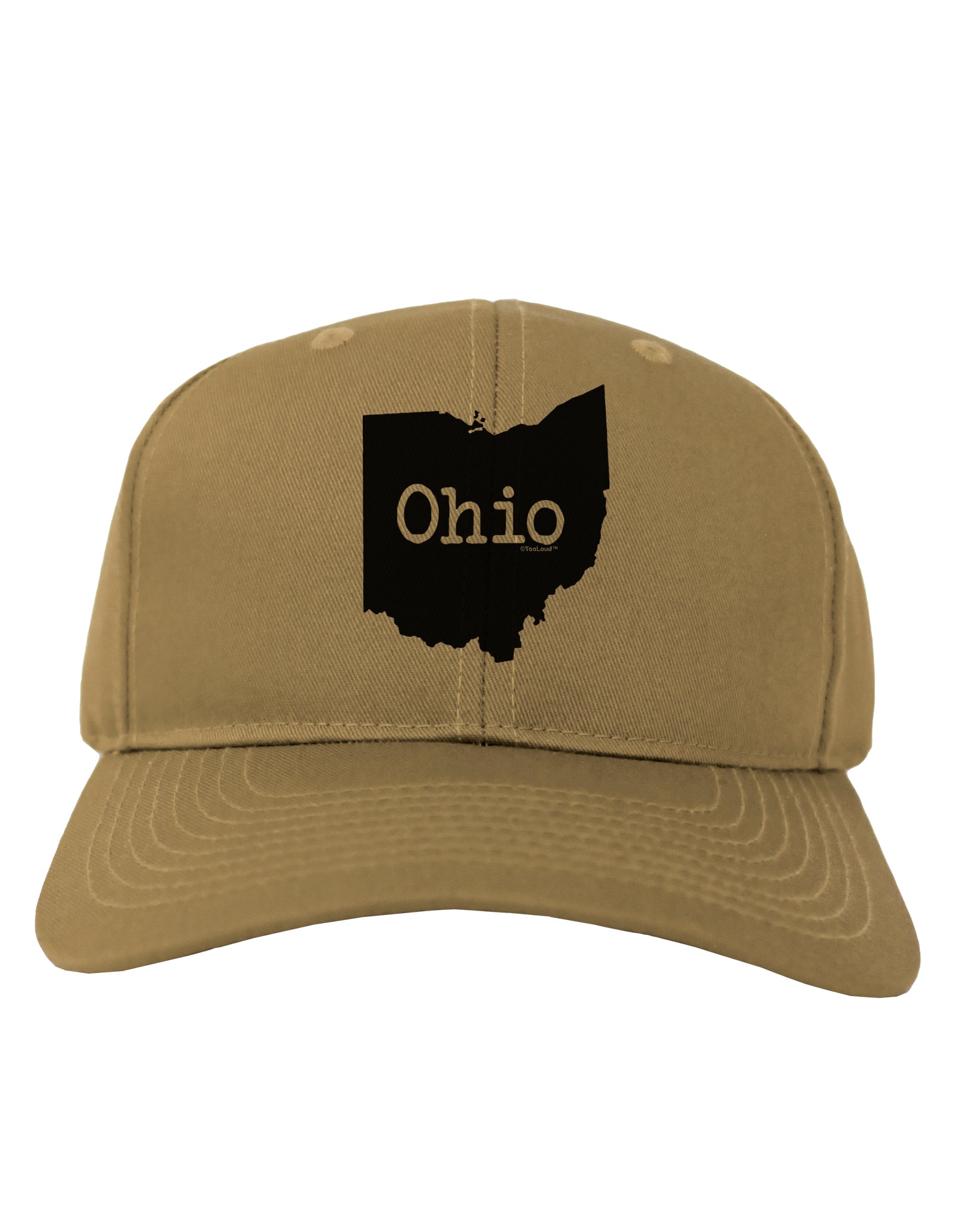Ohio - United States Shape Adult Baseball Cap Hat by TooLoud-Baseball Cap-TooLoud-Khaki-One Size-Davson Sales