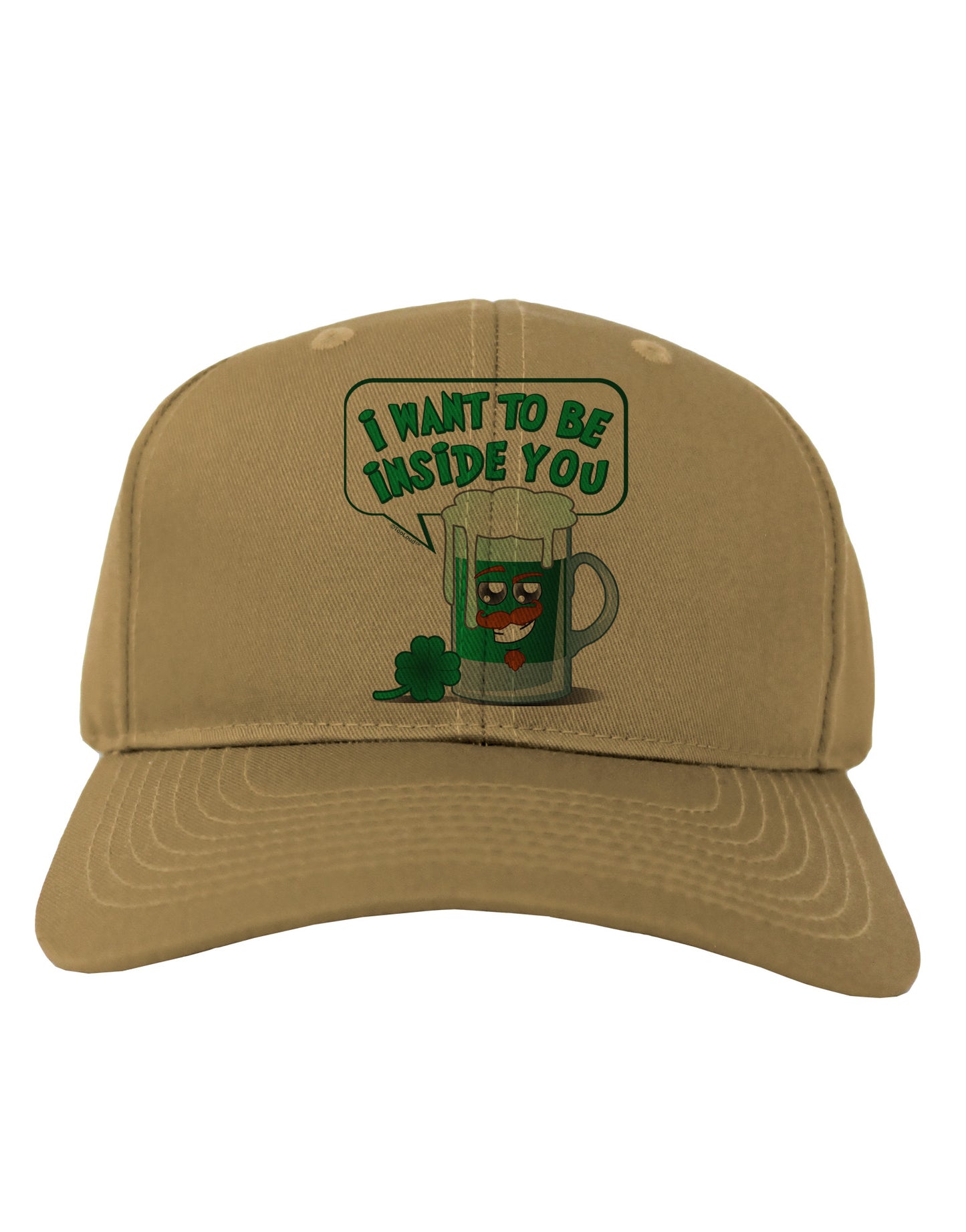 Green Beer - Inside You Adult Baseball Cap Hat-Baseball Cap-TooLoud-Khaki-One Size-Davson Sales
