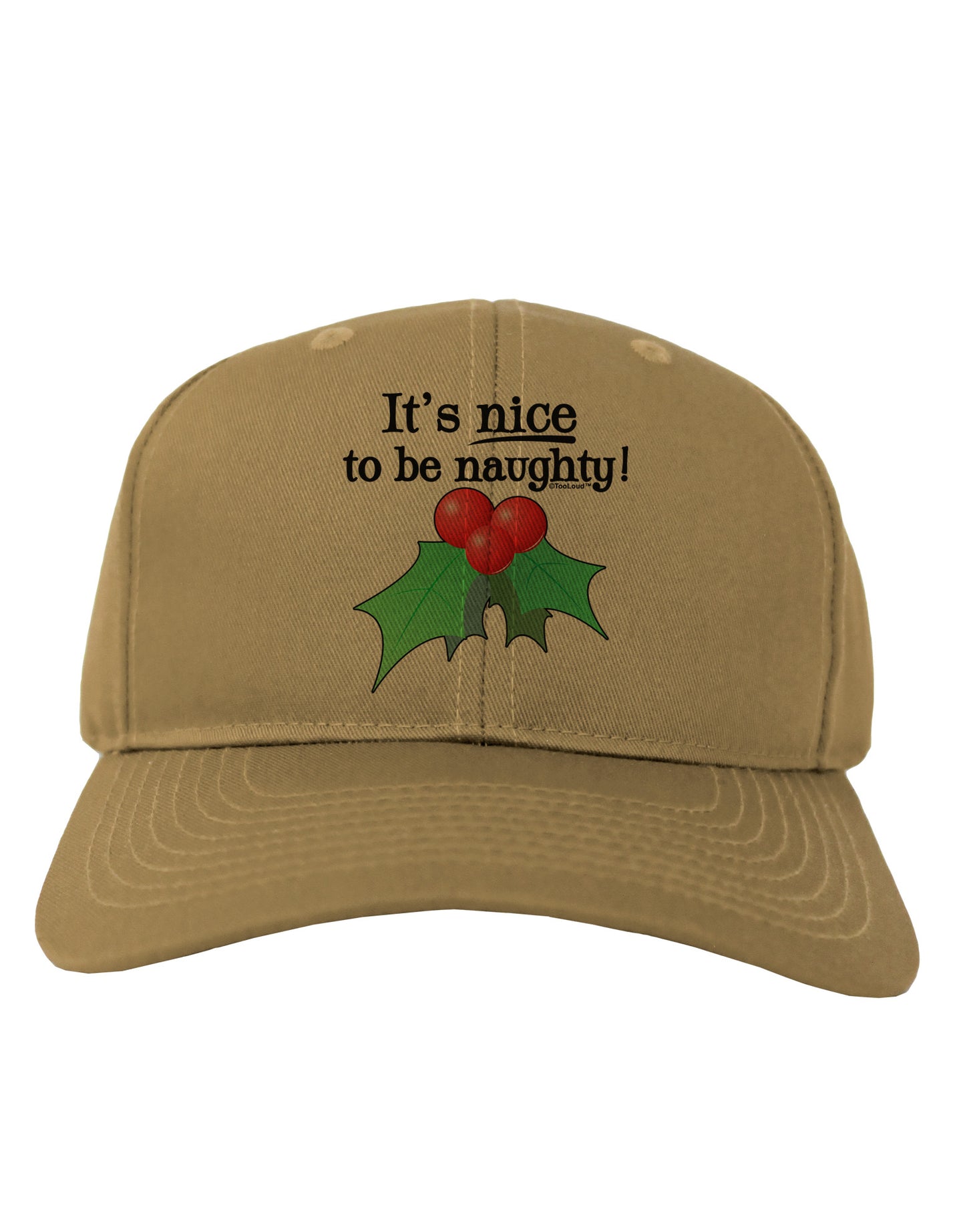 Nice to be Naughty Adult Baseball Cap Hat-Baseball Cap-TooLoud-Khaki-One Size-Davson Sales