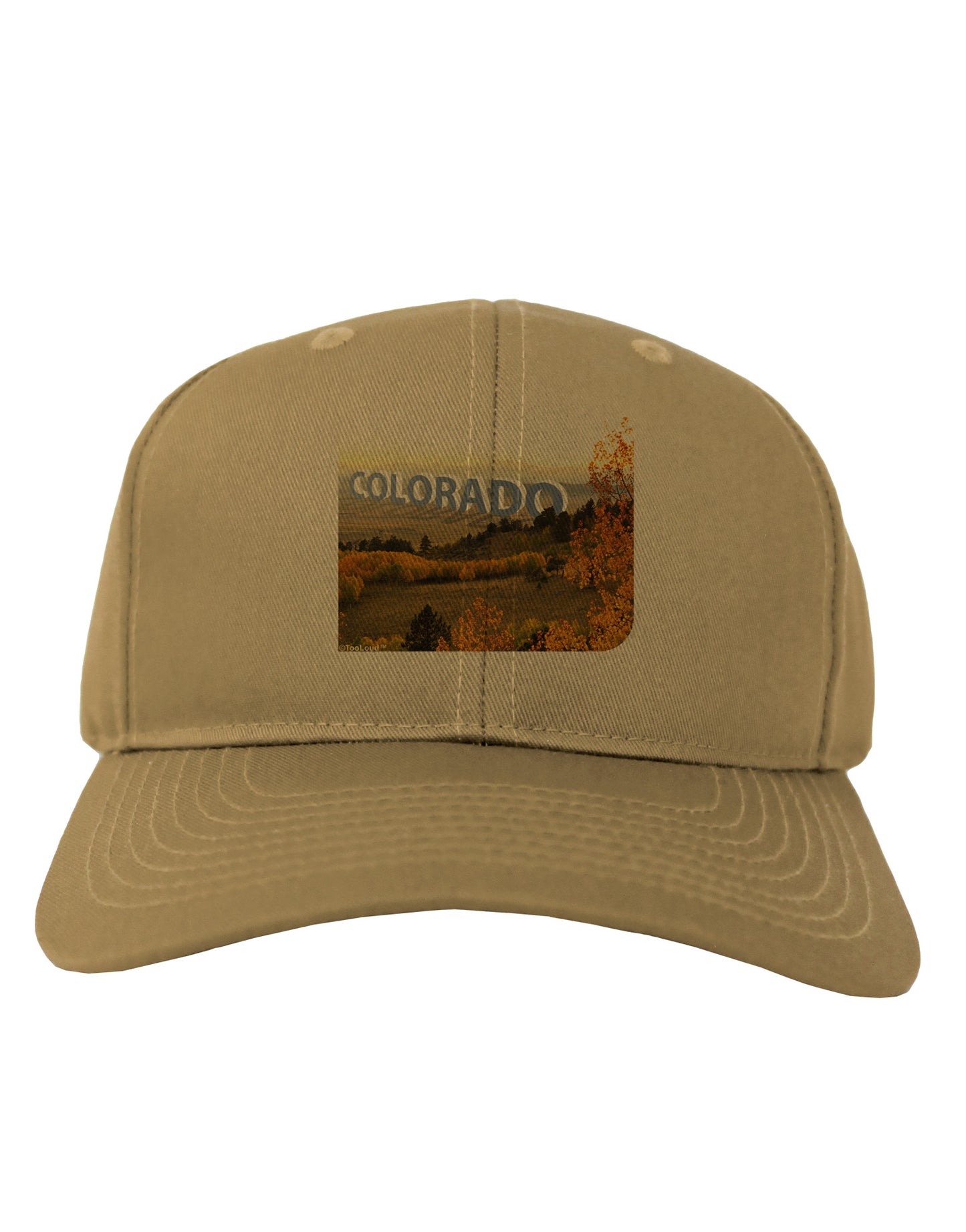 Colorado Postcard Gentle Sunrise Adult Baseball Cap Hat by-Baseball Cap-TooLoud-Khaki-One Size-Davson Sales