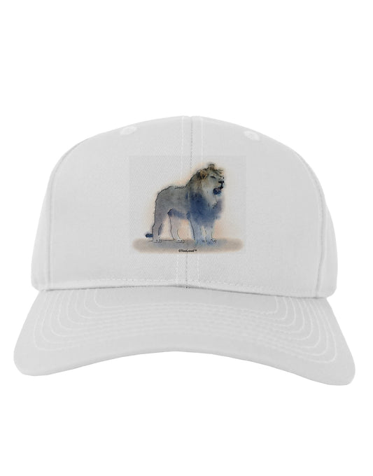 Lion Watercolor B Adult Baseball Cap Hat-Baseball Cap-TooLoud-White-One Size-Davson Sales