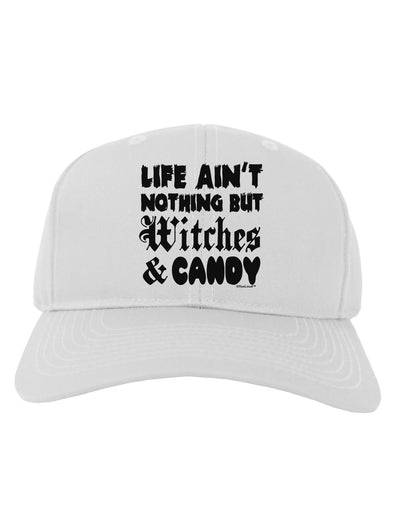 Witches and Candy Adult Baseball Cap Hat-Baseball Cap-TooLoud-White-One Size-Davson Sales