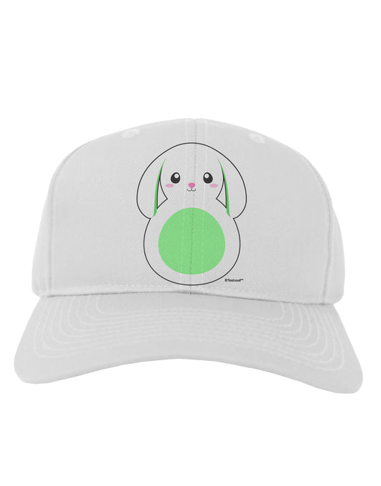 Cute Bunny with Floppy Ears - Green Adult Baseball Cap Hat by TooLoud-Baseball Cap-TooLoud-White-One Size-Davson Sales
