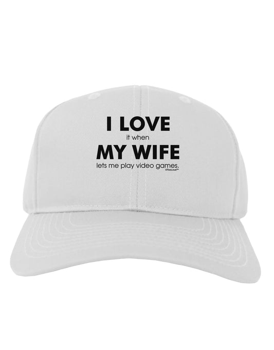 I Love My Wife Videogames Adult Baseball Cap Hat-Baseball Cap-TooLoud-White-One Size-Davson Sales