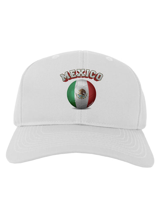 Soccer Ball Flag - Mexico Adult Baseball Cap Hat-Baseball Cap-TooLoud-White-One Size-Davson Sales
