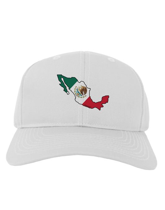 Mexico Outline - Mexican Flag Adult Baseball Cap Hat by TooLoud-Baseball Cap-TooLoud-White-One Size-Davson Sales