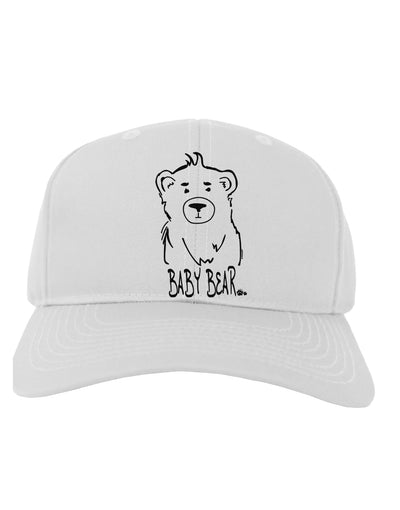 TooLoud Baby Bear Adult Baseball Cap Hat-Baseball Cap-TooLoud-White-One-Size-Fits-Most-Davson Sales