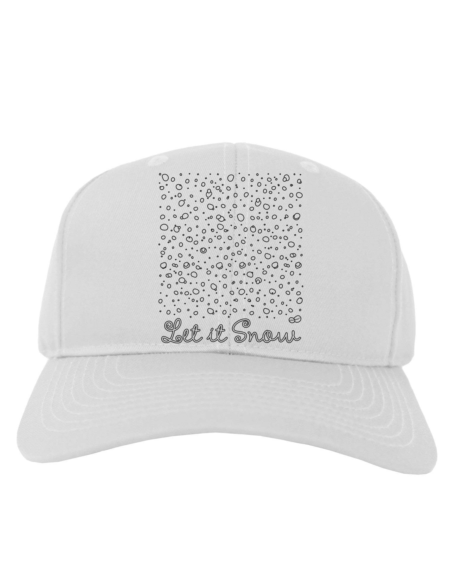 Let It Snow Falling Snowflakes - Christmas Adult Baseball Cap Hat-Baseball Cap-TooLoud-White-One Size-Davson Sales