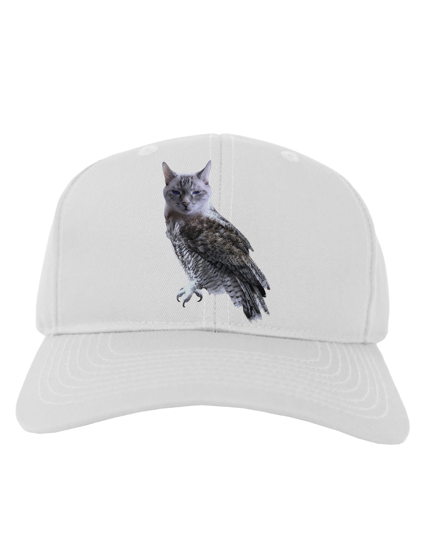 Lucky Cat Owl Adult Baseball Cap Hat-Baseball Cap-TooLoud-White-One Size-Davson Sales
