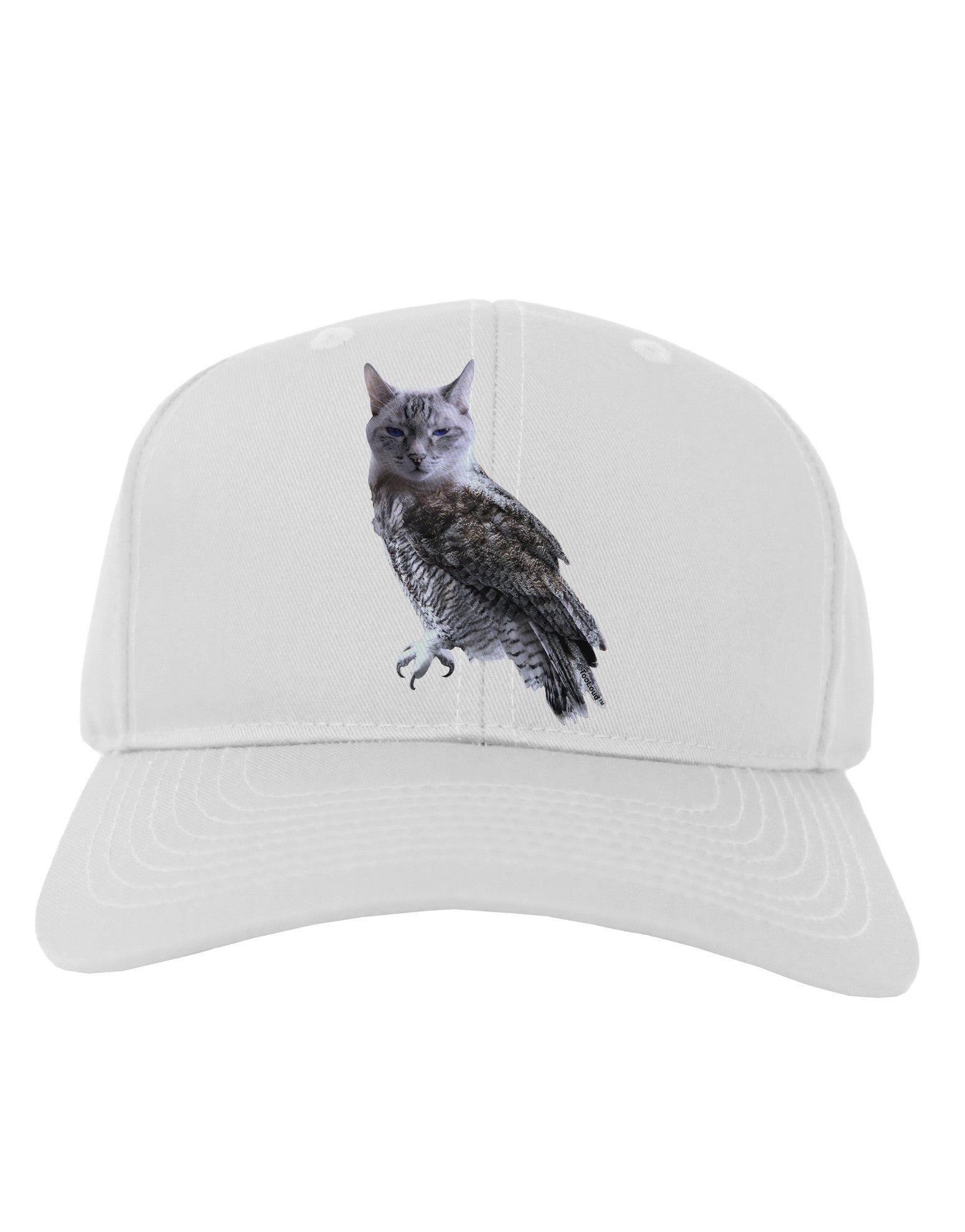 Lucky Cat Owl Adult Baseball Cap Hat-Baseball Cap-TooLoud-White-One Size-Davson Sales