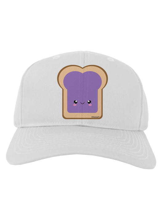 Cute Matching Design - PB and J - Jelly Adult Baseball Cap Hat by TooLoud-Baseball Cap-TooLoud-White-One Size-Davson Sales