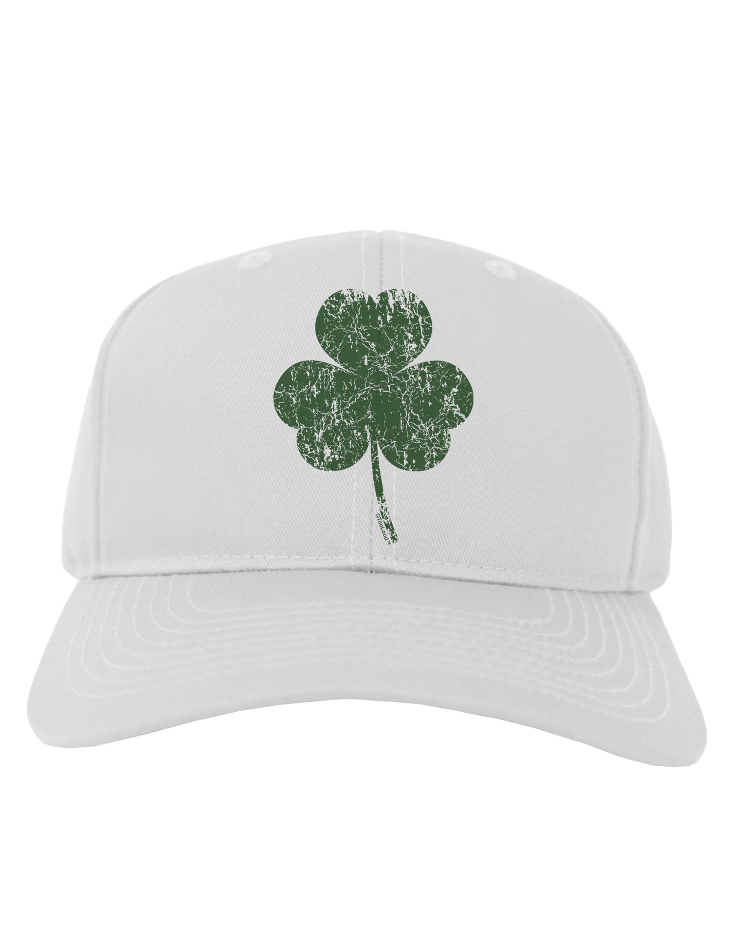 Distressed Traditional Irish Shamrock Adult Baseball Cap Hat-Baseball Cap-TooLoud-White-One Size-Davson Sales