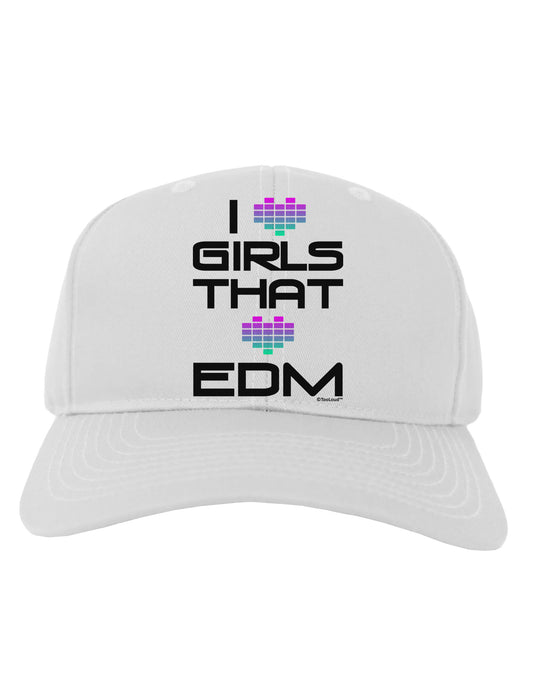 I Heart Girls That Heart EDM Adult Baseball Cap Hat-Baseball Cap-TooLoud-White-One Size-Davson Sales