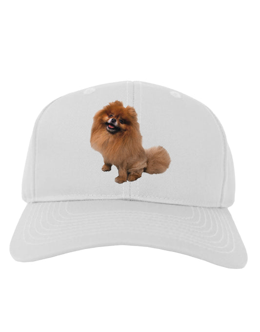 Pomeranian Sitting All Cute-Like Adult Baseball Cap Hat-Baseball Cap-TooLoud-White-One Size-Davson Sales