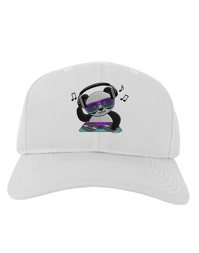 Panda DJ Adult Baseball Cap Hat-Baseball Cap-TooLoud-White-One Size-Davson Sales