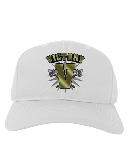 Victory V Adult Baseball Cap Hat-Baseball Cap-TooLoud-White-One Size-Davson Sales