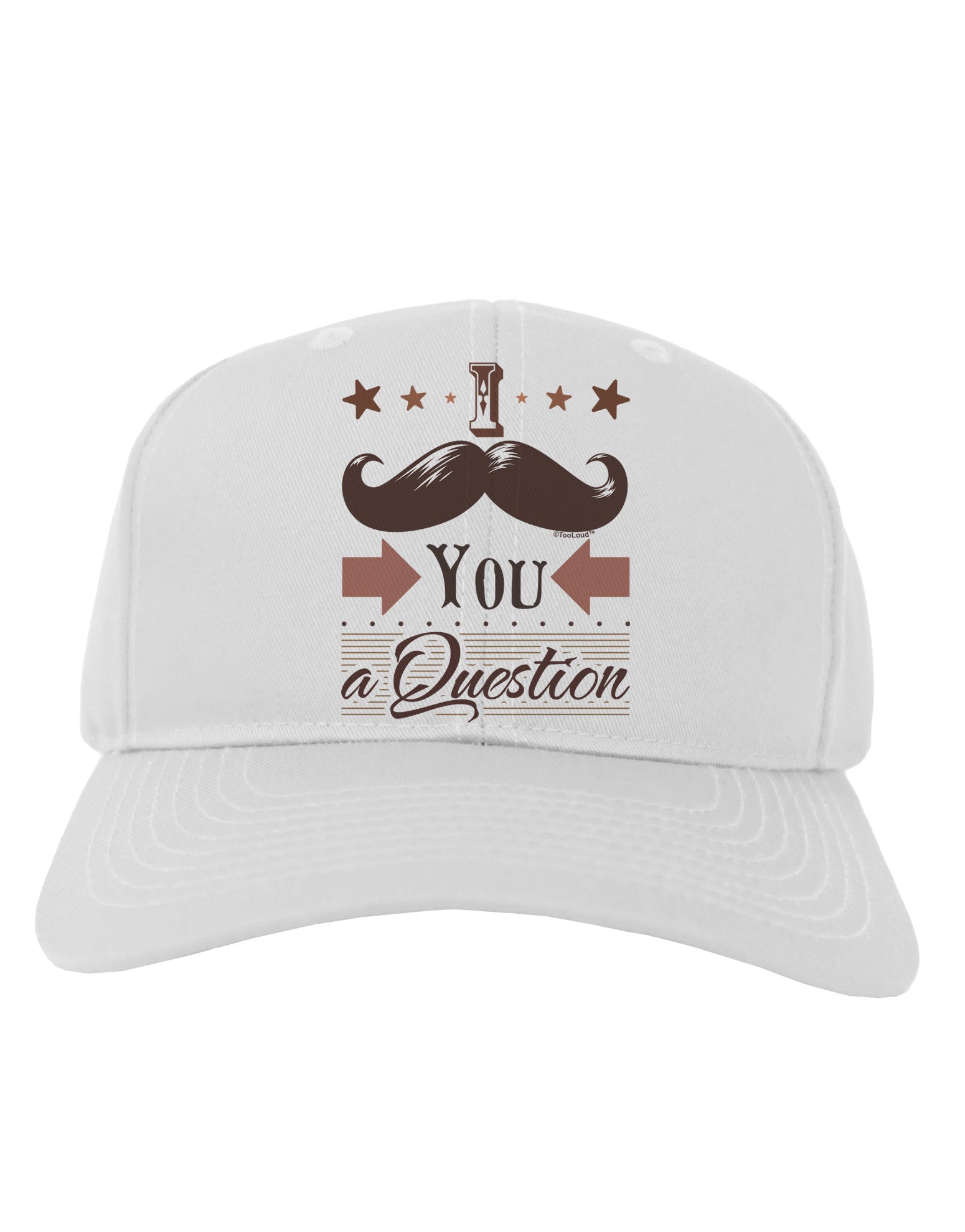 I Mustache You a Question Adult Baseball Cap Hat-Baseball Cap-TooLoud-White-One Size-Davson Sales