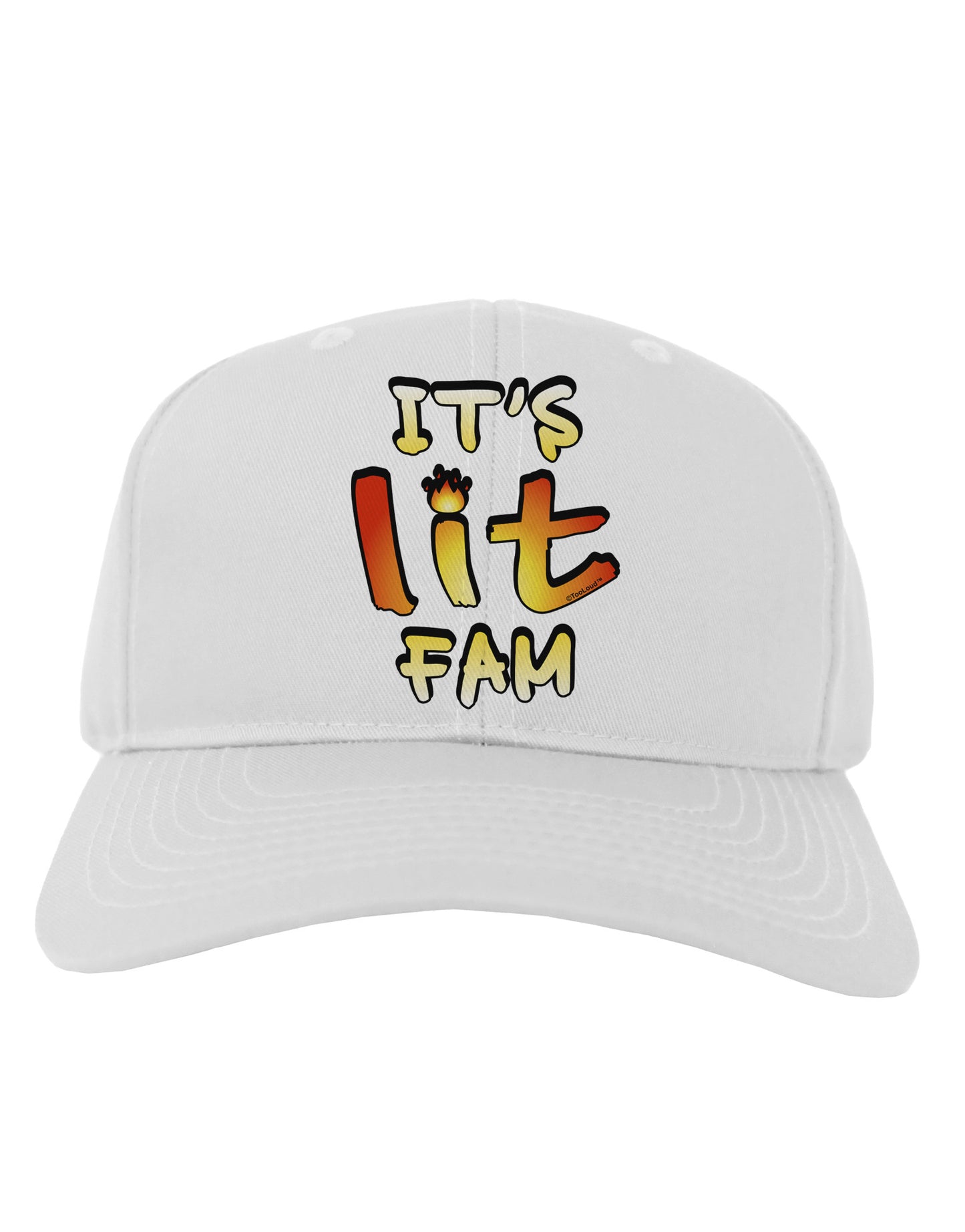 It's Lit Fam Adult Baseball Cap Hat-Baseball Cap-TooLoud-White-One Size-Davson Sales