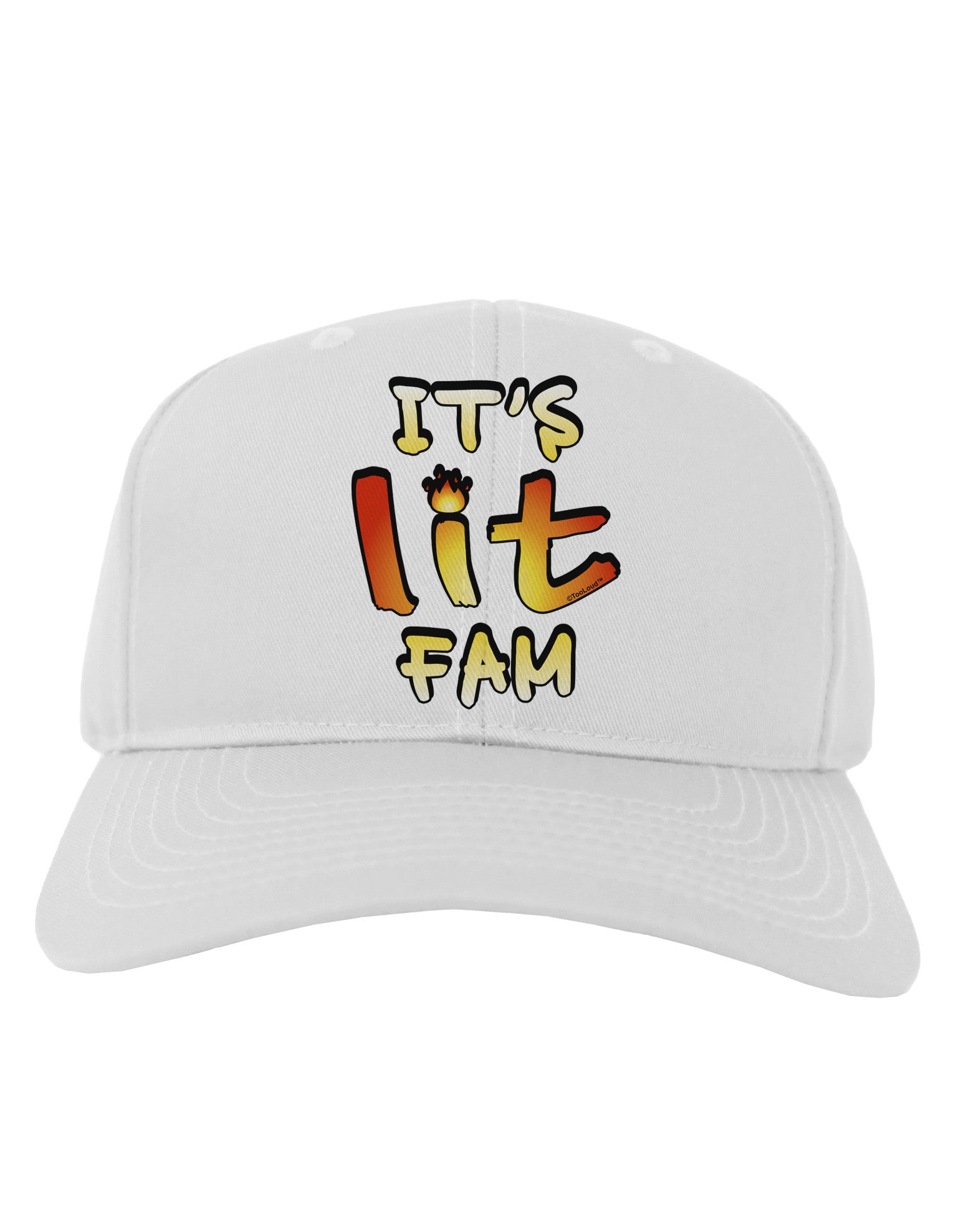 It's Lit Fam Adult Baseball Cap Hat-Baseball Cap-TooLoud-White-One Size-Davson Sales