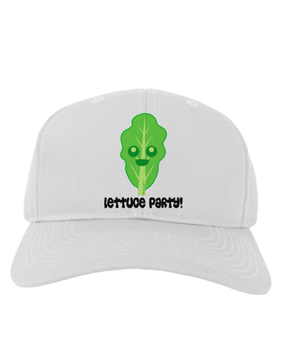 Cute Lettuce - Lettuce Party Adult Baseball Cap Hat by TooLoud-Baseball Cap-TooLoud-White-One Size-Davson Sales