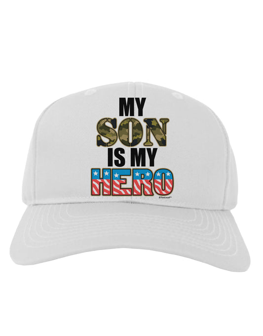 My Son is My Hero - Armed Forces Adult Baseball Cap Hat by TooLoud-Baseball Cap-TooLoud-White-One Size-Davson Sales