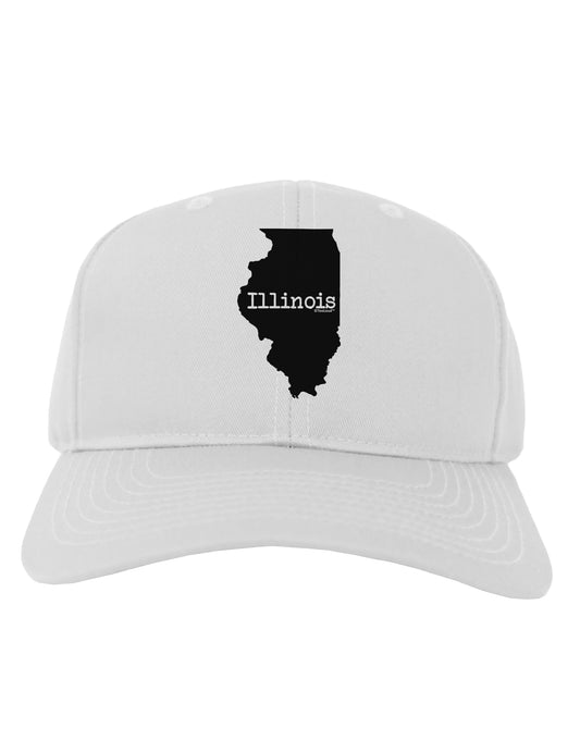 Illinois - United States Shape Adult Baseball Cap Hat by TooLoud-Baseball Cap-TooLoud-White-One Size-Davson Sales