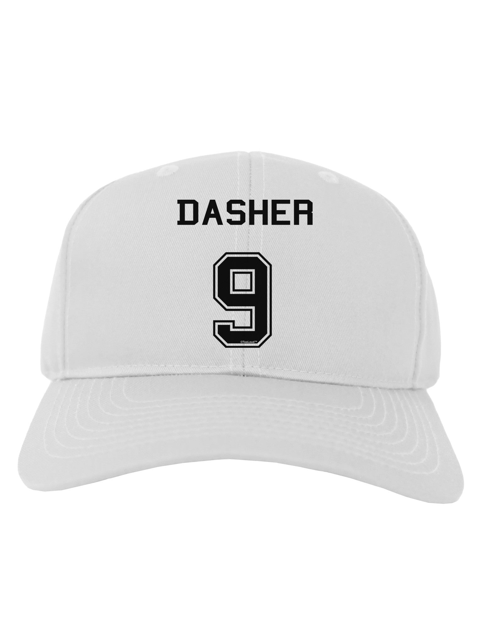 Reindeer Jersey - Dasher 9 Adult Baseball Cap Hat-Baseball Cap-TooLoud-White-One Size-Davson Sales
