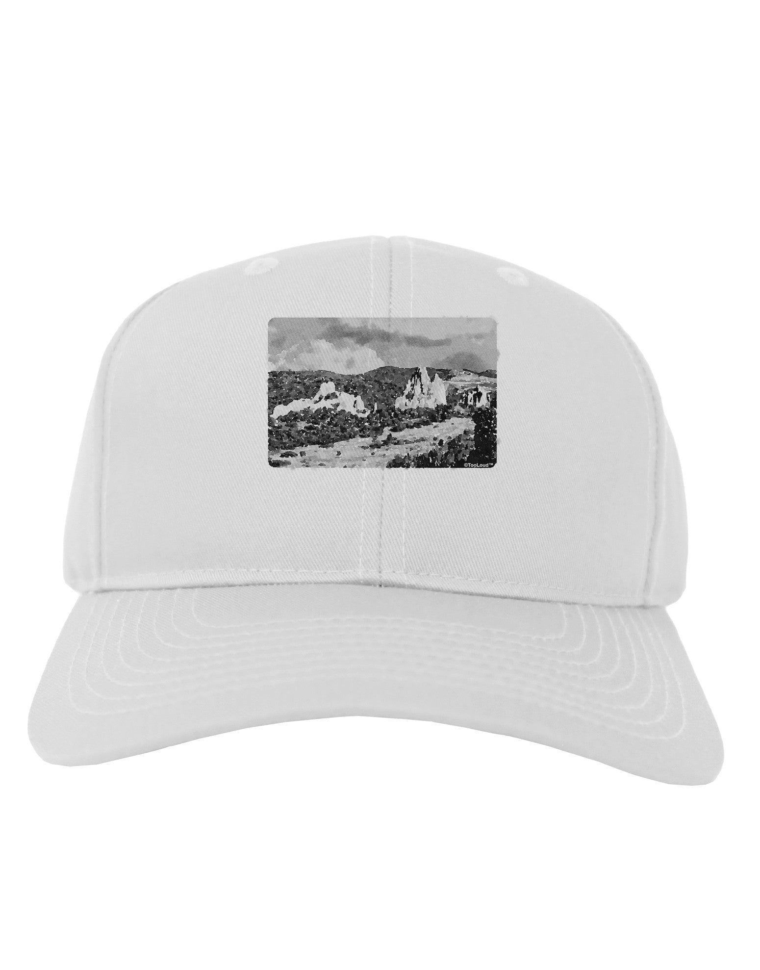 CO Mountain Forest Watercolor Adult Baseball Cap Hat-Baseball Cap-TooLoud-White-One Size-Davson Sales
