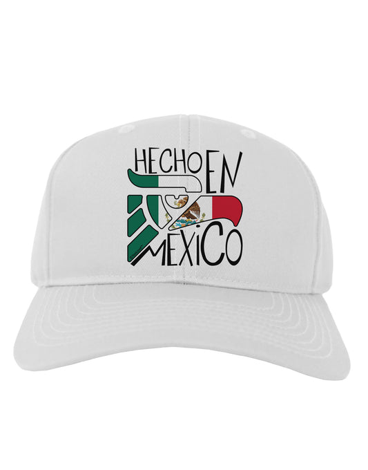 Hecho en Mexico Design - Mexican Flag Adult Baseball Cap Hat by TooLoud-Baseball Cap-TooLoud-White-One Size-Davson Sales