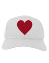 Big Red Heart Valentine's Day Adult Baseball Cap Hat-Baseball Cap-TooLoud-White-One Size-Davson Sales