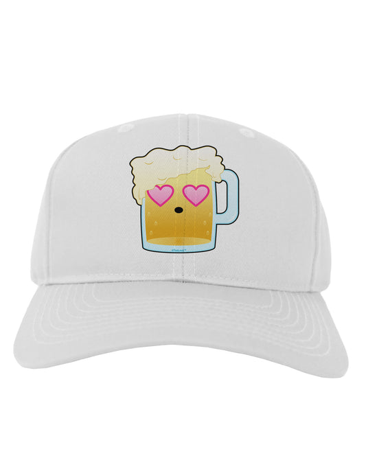 Cute Infatuated Beer Adult Baseball Cap Hat by TooLoud-Baseball Cap-TooLoud-White-One Size-Davson Sales