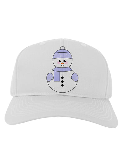 Cute Snowman With Hat and Scarf Christmas Adult Baseball Cap Hat-Baseball Cap-TooLoud-White-One Size-Davson Sales