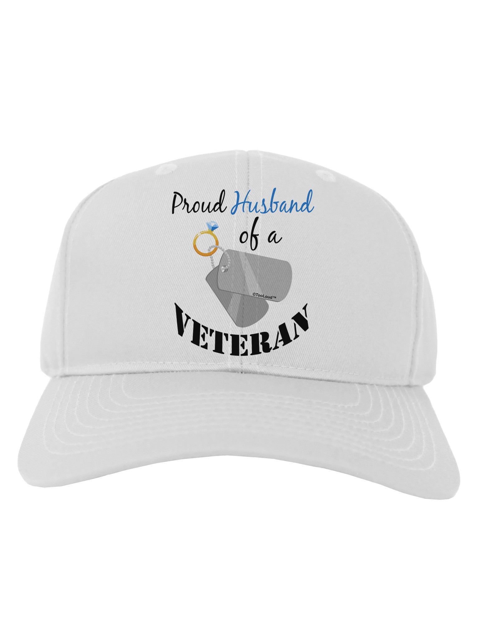 Husband of Veteran Adult Baseball Cap Hat-Baseball Cap-TooLoud-White-One Size-Davson Sales