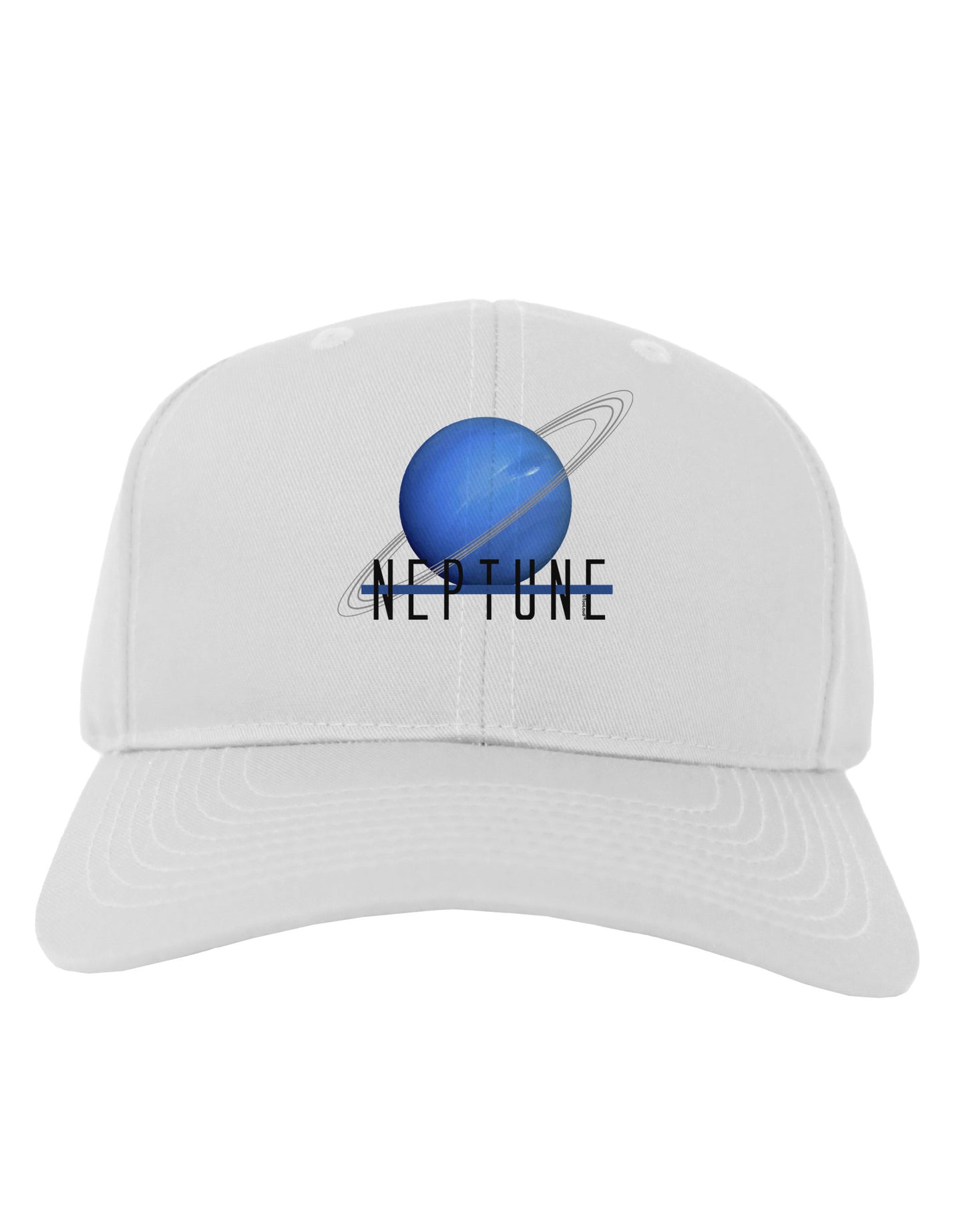 Planet Neptune Text Adult Baseball Cap Hat-Baseball Cap-TooLoud-White-One Size-Davson Sales