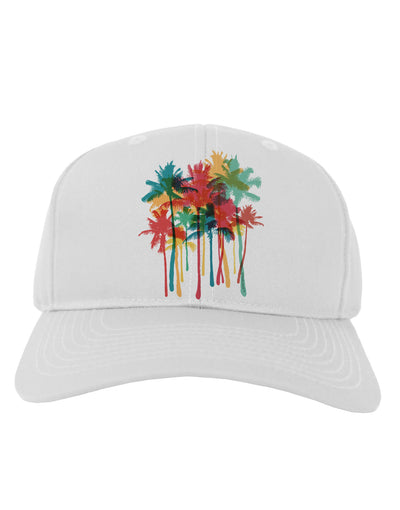Paint Splash Palm Trees Adult Baseball Cap Hat-Baseball Cap-TooLoud-White-One Size-Davson Sales