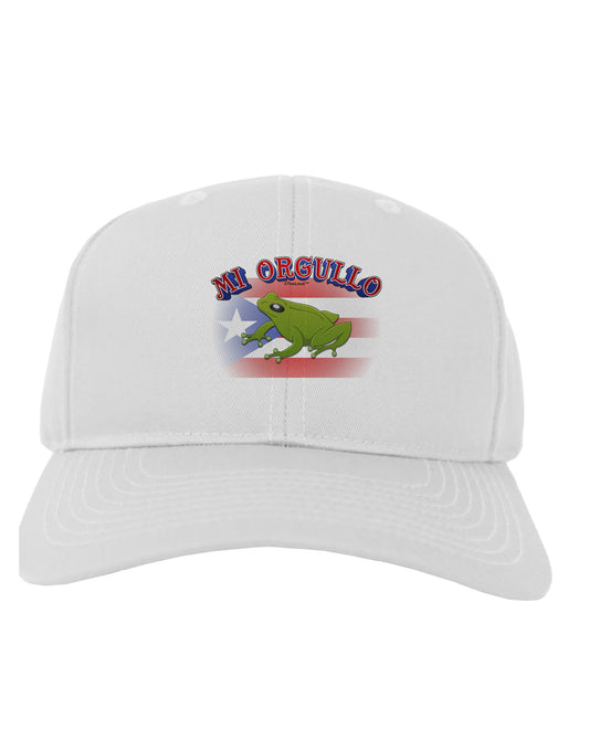 Mi Orgullo Coqui Adult Baseball Cap Hat-Baseball Cap-TooLoud-White-One Size-Davson Sales