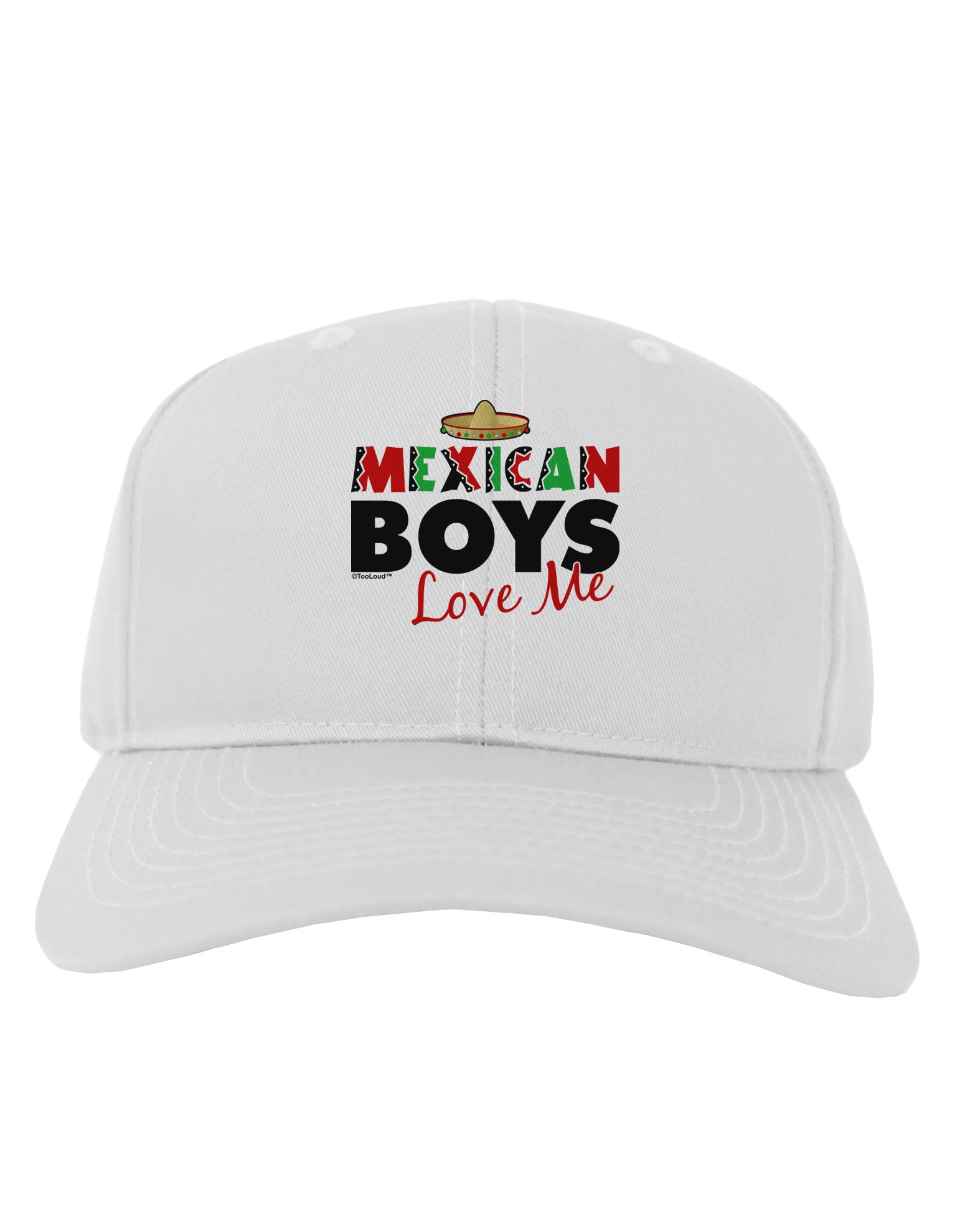 Mexican Boys Love Me Adult Baseball Cap Hat-Baseball Cap-TooLoud-White-One Size-Davson Sales